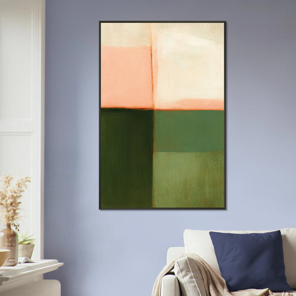 Calming Color Blocks – Metal Framed Abstract Poster Gift - - Metal Framed Posters