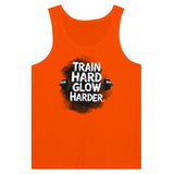 Train Hard Tank Top Gift for Gym Lovers - Orange - Scoop Tank