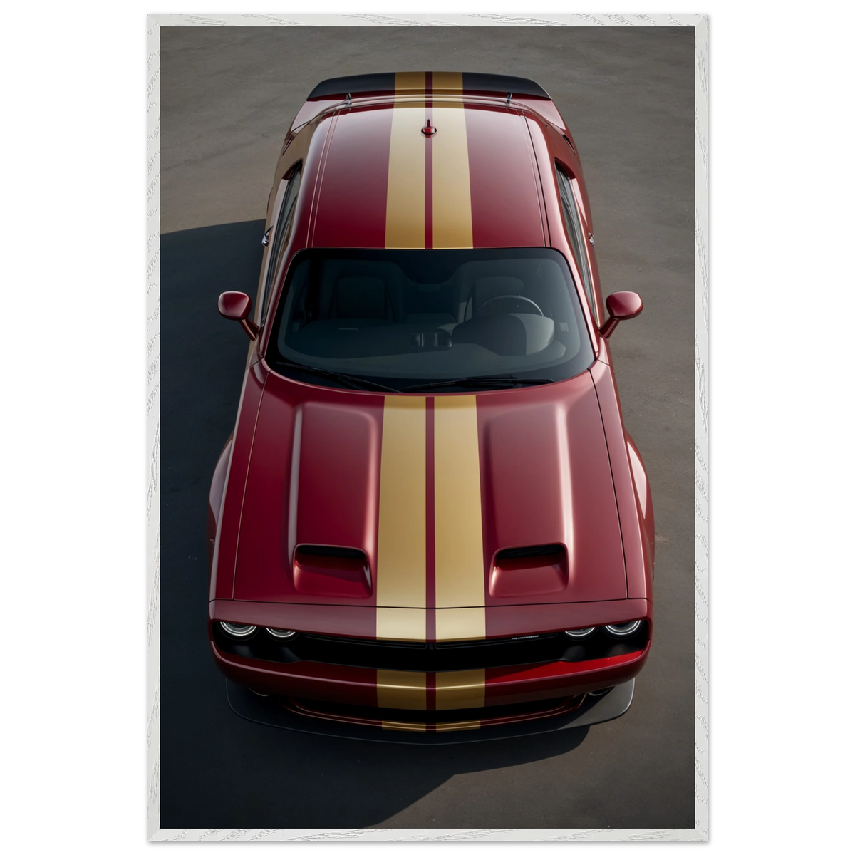 Engine Roar Framed Poster – Gift for Car Enthusiasts - - Wooden Framed Posters