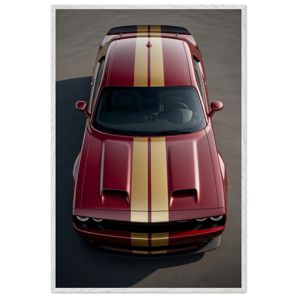 Engine Roar Framed Poster – Gift for Car Enthusiasts - - Wooden Framed Posters