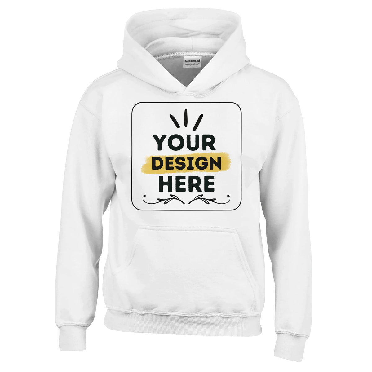 Cozy Comfort - Classic Kids Pullover Hoodie - White - Pullover Hoodies