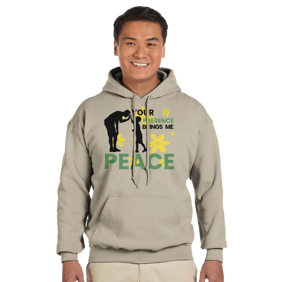 Flowers of Peace - Celebrating Fatherhood - Sand - Hoodies