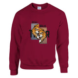 Wild Spirit - Fierce Lion Design - Cardinal Red - Crewneck Sweatshirts