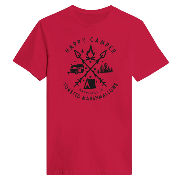 Campfire Bliss - Happy Camper Marshmallows - Red - Crewneck T.shirts