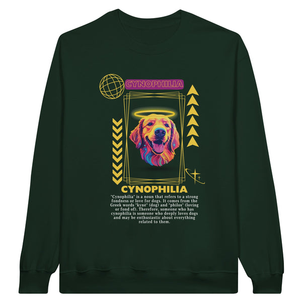 Divine Doggo - Cynophilia's Colorful Charm - Forest Green - Unisex Sweatshirts