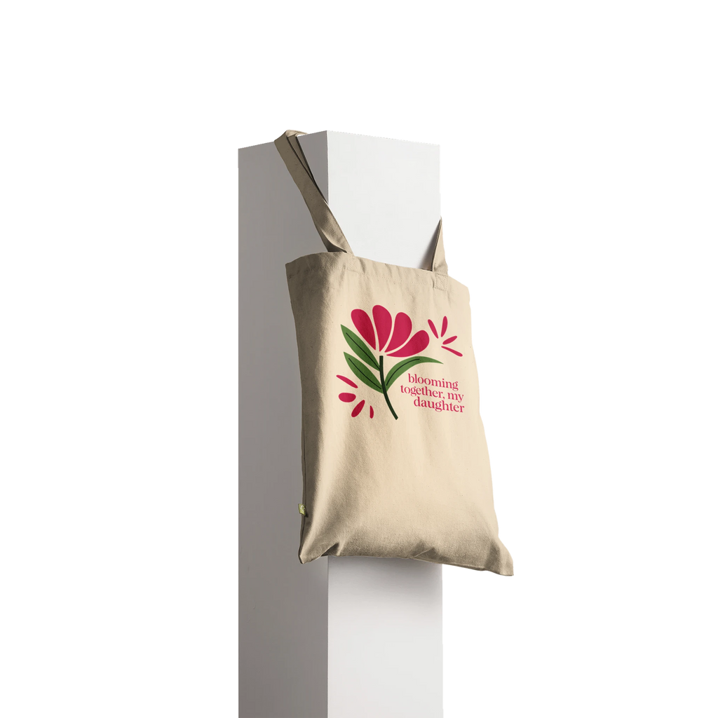 Blooming Together - A Tote for Mother and Daughter - - Tote Bags