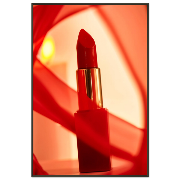 Bold Red Lipstick Poster Gift for Her - - Metal Framed Posters