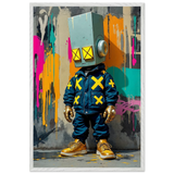 Gift Bold Energy – StreetBot Pop Art Framed Poster - - Wooden Framed Posters