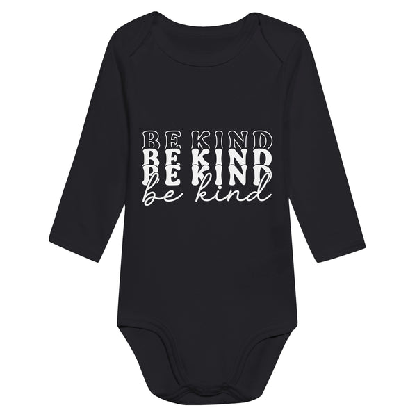 Radiate Goodness - BE KIND Statement Bodysuit - Black - Baby Jersey Short Sleeve Tee