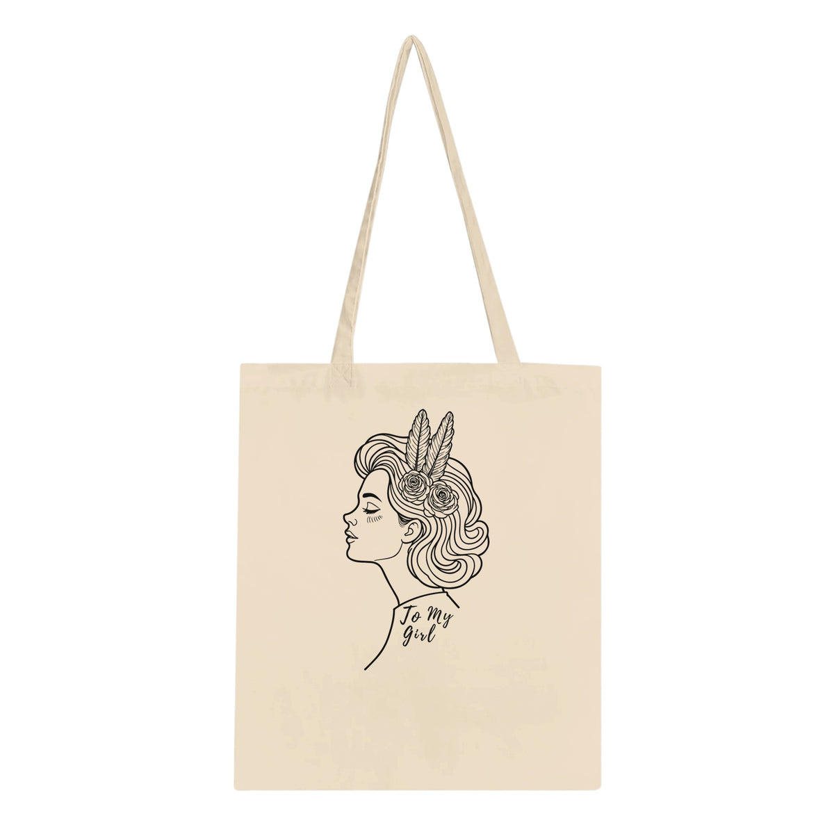 To My Girl Tote - A Symbol of Strength and Connection - Natural - Tote Bags