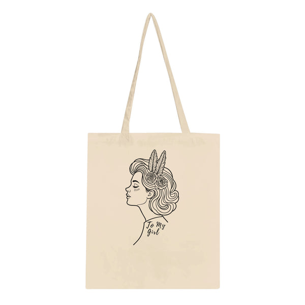 To My Girl Tote - A Symbol of Strength and Connection - Natural - Tote Bags