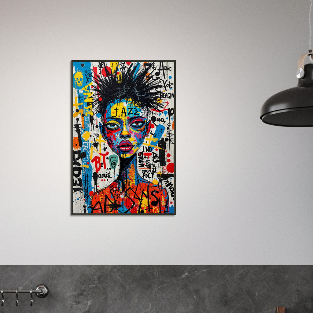 Jazz and Chaos - Urban Pop Graffiti Art - 60x90 cm 24x36″ - Framed Poster