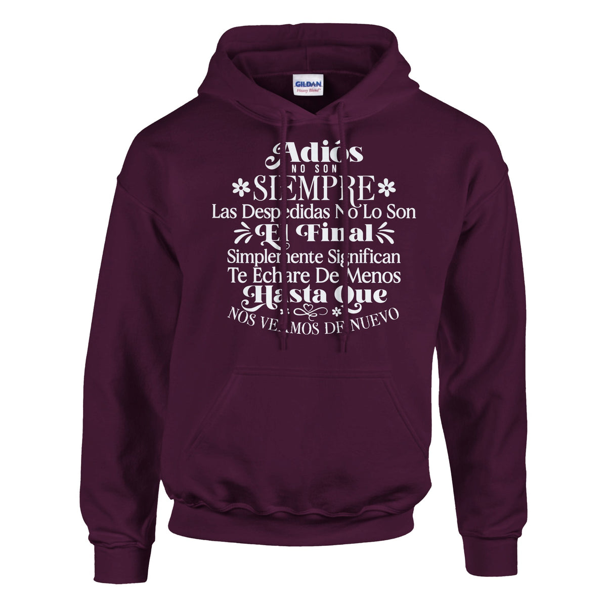 Memories Never Goodbye - Carry Them on Your Hoodie - Maroon - Hoodies