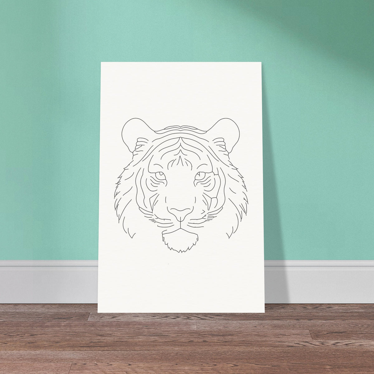 The Silent Majesty - Tiger Line Art Poster - 60x90 cm 24x36″ - Posters