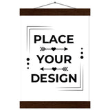 Stunning Art Display - Premium Customizable Poster - A4 21x29.7 cm 8x12″ Dark wood wall hanger - Posters With Hanger