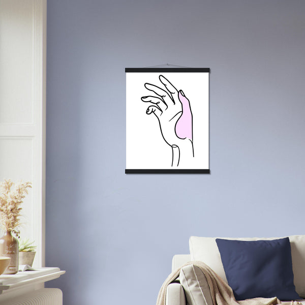 Vibrant Touch - Hand Art Print with Magnetic Hanger - - Posters With Hanger