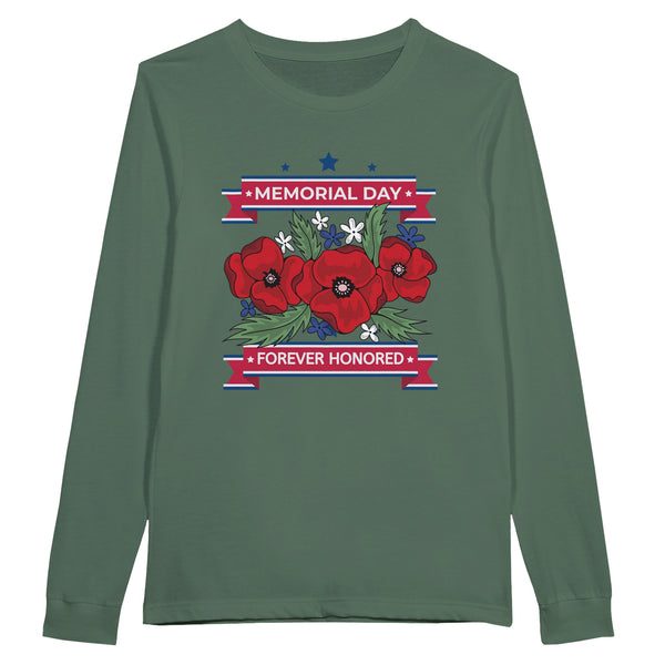 Forever Honored Tee – A Memorial Day Gift of Gratitude - Military Green - Long Sleeves T-shirts