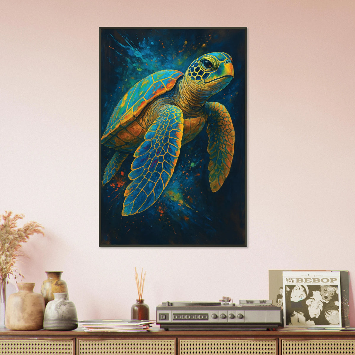 Gift Ocean Memories – Sea Turtle Metal Framed Poster - - Metal Framed Posters