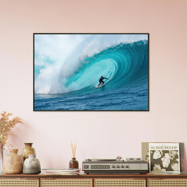 Blue Wave Motion – Metal Framed Poster - - Metal Framed Posters