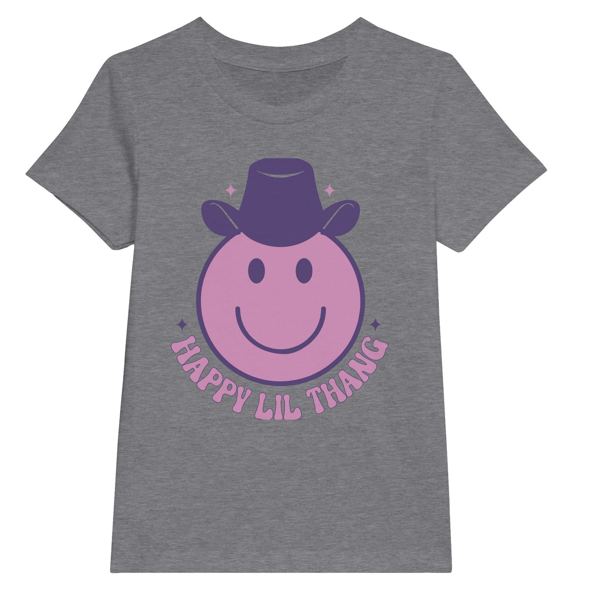 Spread Smiles - Happy Lil Thang Crewneck Tee - Heather Gray - T-shirts