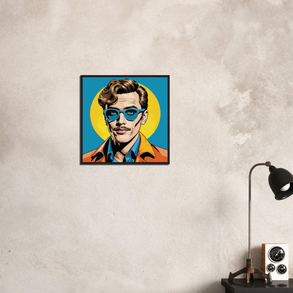 Timeless Cool - Blue Sunglasses Vibe - - Wooden Framed Posters