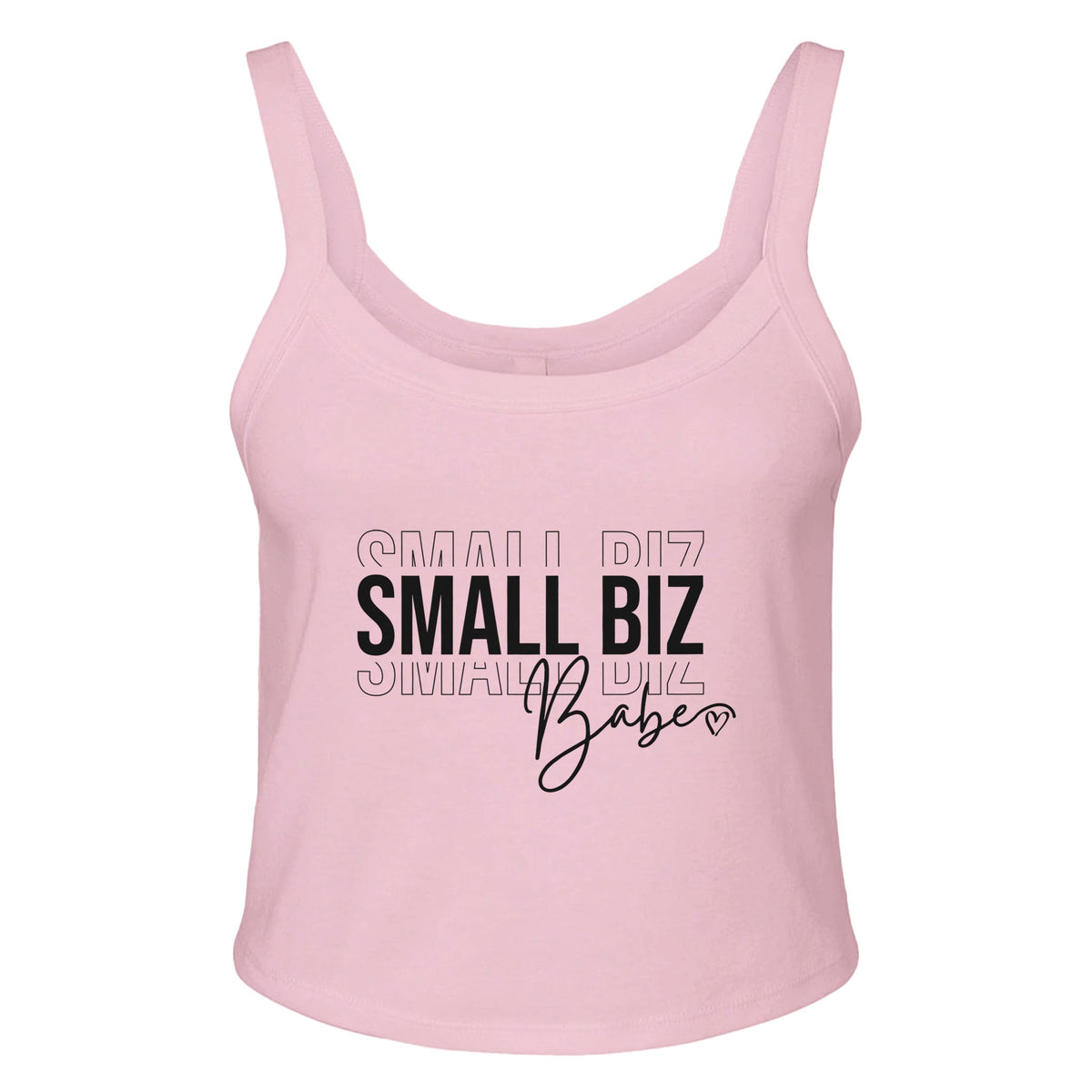 Championing Small Biz - Wear Your Support - solid pink blend - Tank Tops