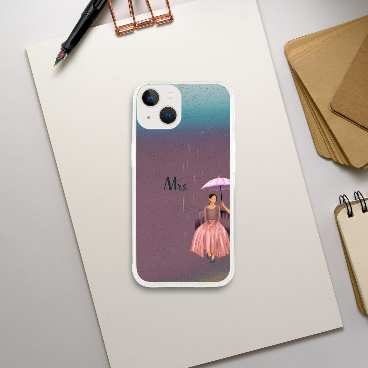 Rainy Romance - Mrs. & Mr. Matching Cases - - Tech Accessories