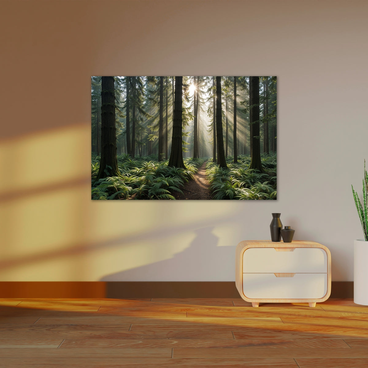 Tranquil Rays - Woodland Journey - 24x36 - Framed Posters