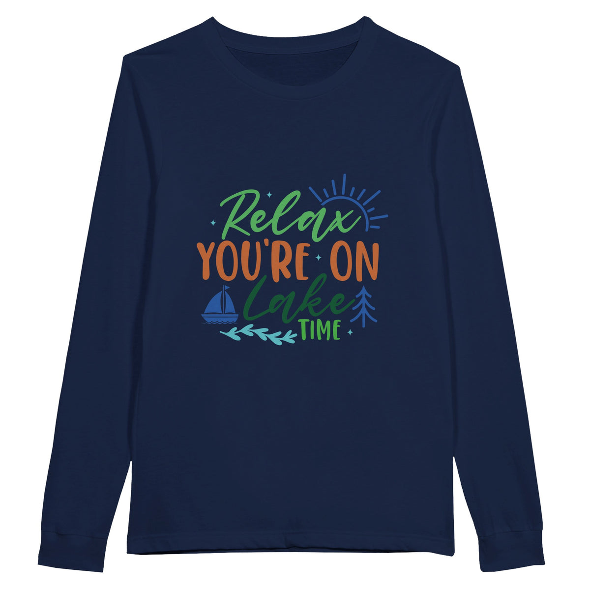 Escape to Relaxation - Let Our Sweatshirt Transport You! - Navy - Sweatshirts