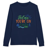 Escape to Relaxation - Let Our Sweatshirt Transport You! - Navy - Sweatshirts