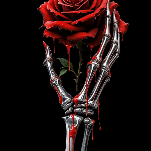 Red Rose - Silver Bones - - Framed Posters