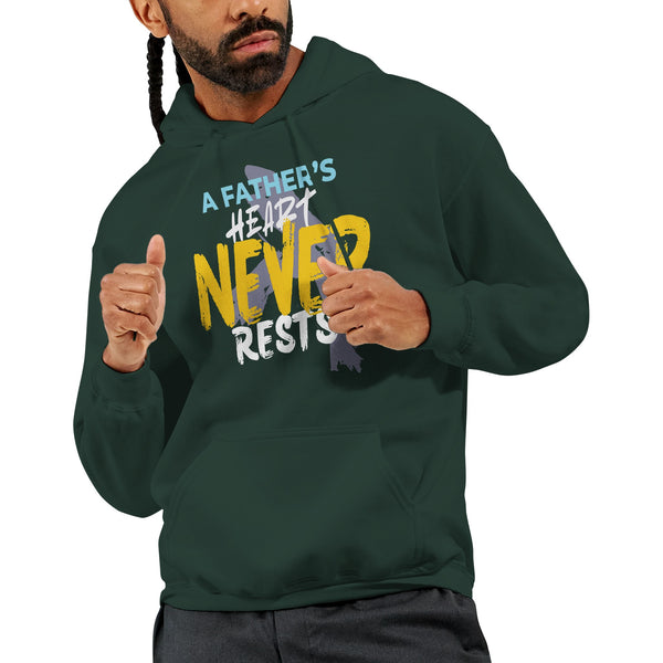 Unyielding Devotion - Celebrate Dad’s Heart - Forest Green - Hoodies