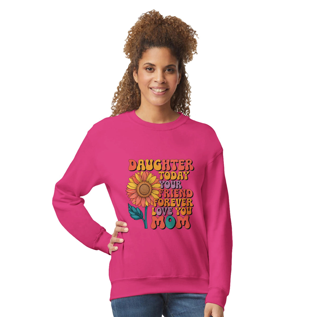 Sunflower Serenity - Celebrate Your Bond with Mom - Heliconia - Sweatshirts