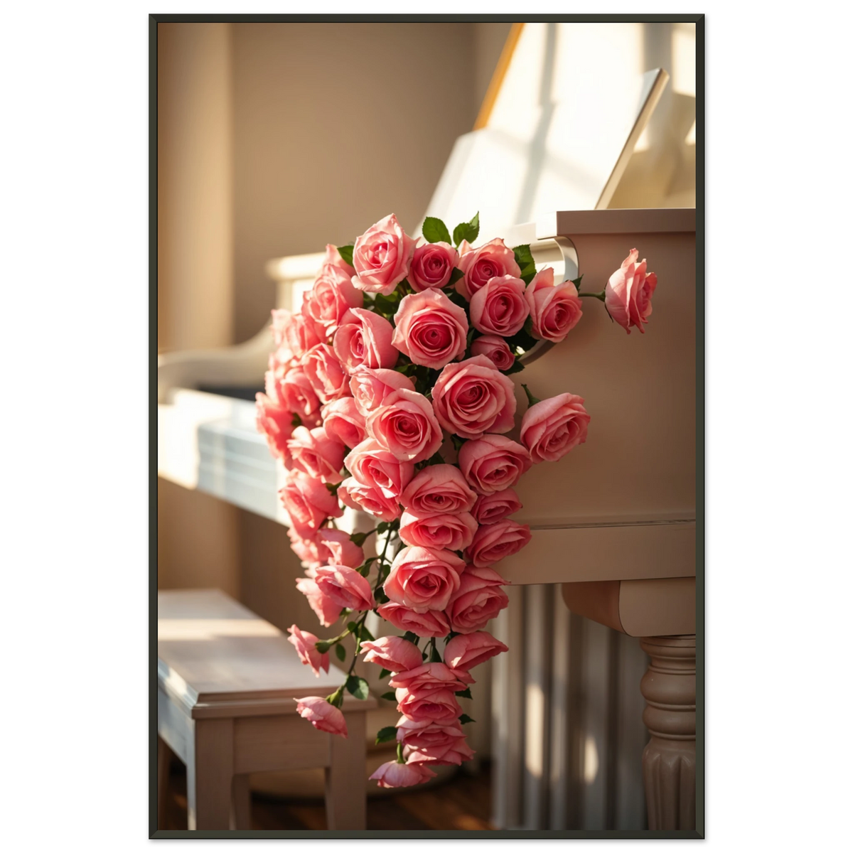 Rose Sonata - A Melody of Pink Elegance - - Metal Framed Posters