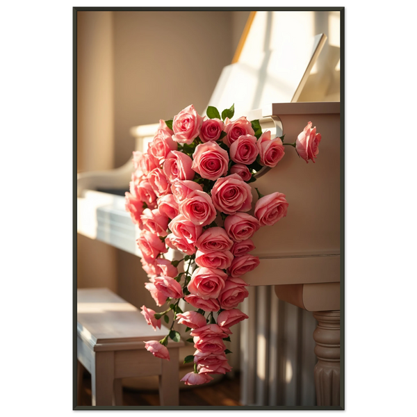 Rose Sonata - A Melody of Pink Elegance - - Metal Framed Posters