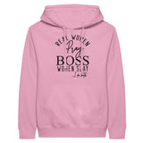 Strength in Style - Real Women, Real Boss - Light Pink - Hoodies