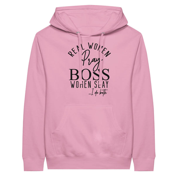 Strength in Style - Real Women, Real Boss - Light Pink - Hoodies