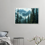 Peaceful Pines Framed Poster – A Scenic Gift Idea - - Wooden Framed Posters