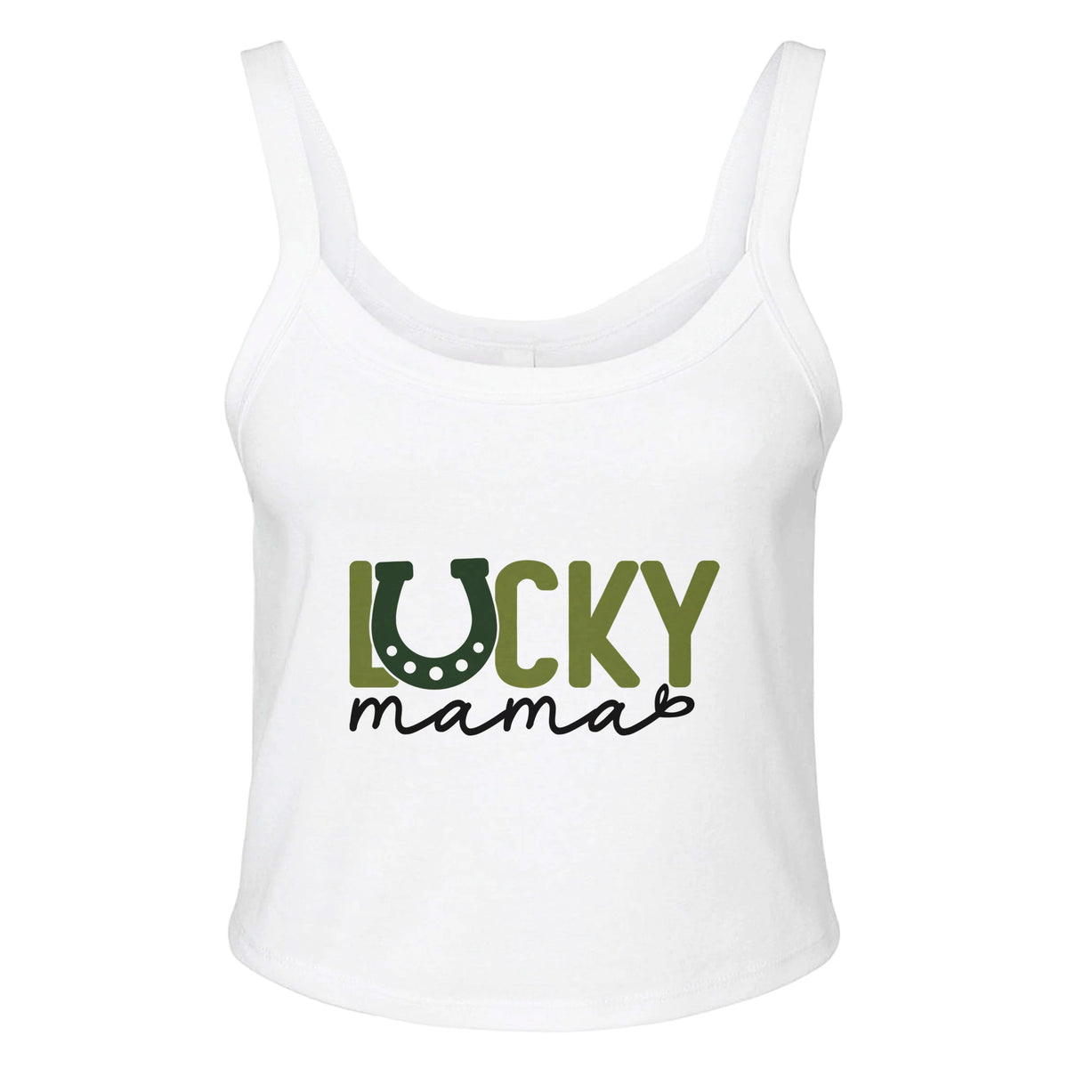 Lucky Mama - Wear Your Motherhood Fortune - solid wht blend - Print Material