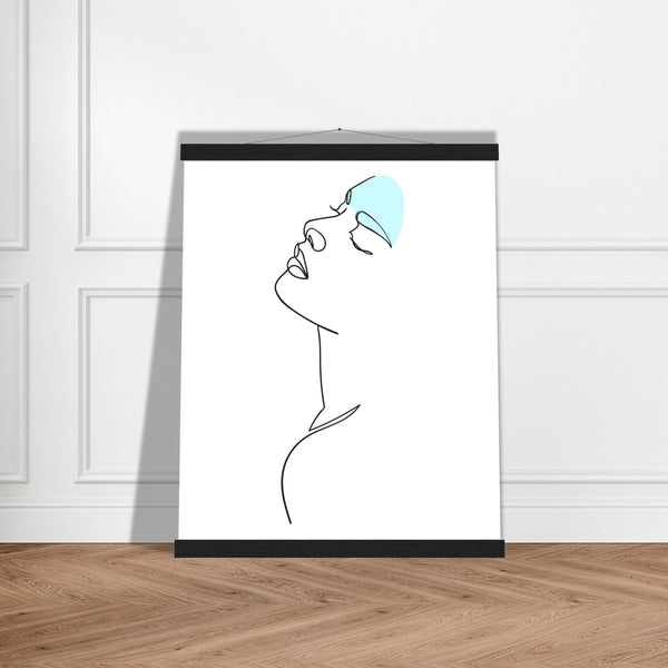 Modern Simplicity - Line Art Poster with Premium Finish - - Posters With Hanger