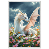 White Dragon Dreams – Metal Framed Art - - Wooden Framed Posters