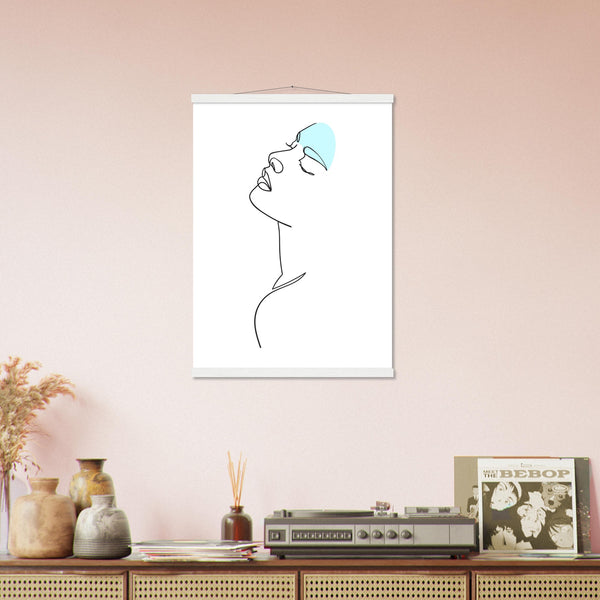 Modern Simplicity - Line Art Poster with Premium Finish - 50x70 cm 20x28″ White wall hanger - Posters With Hanger