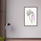 Gentle Expression - Hand Illustration in Premium Frame - - Wooden Framed Posters