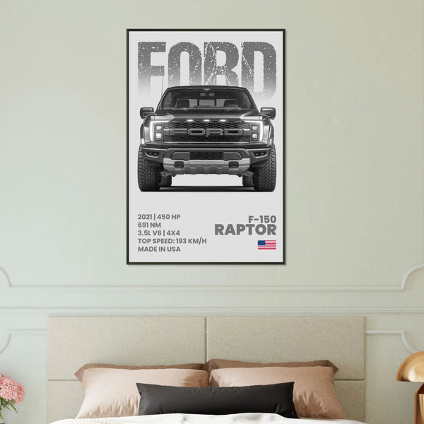 Car Lover's Gift – M5, 570S & Raptor Metal Framed Poster Set - MCLAREN-570S - Metal Framed Posters