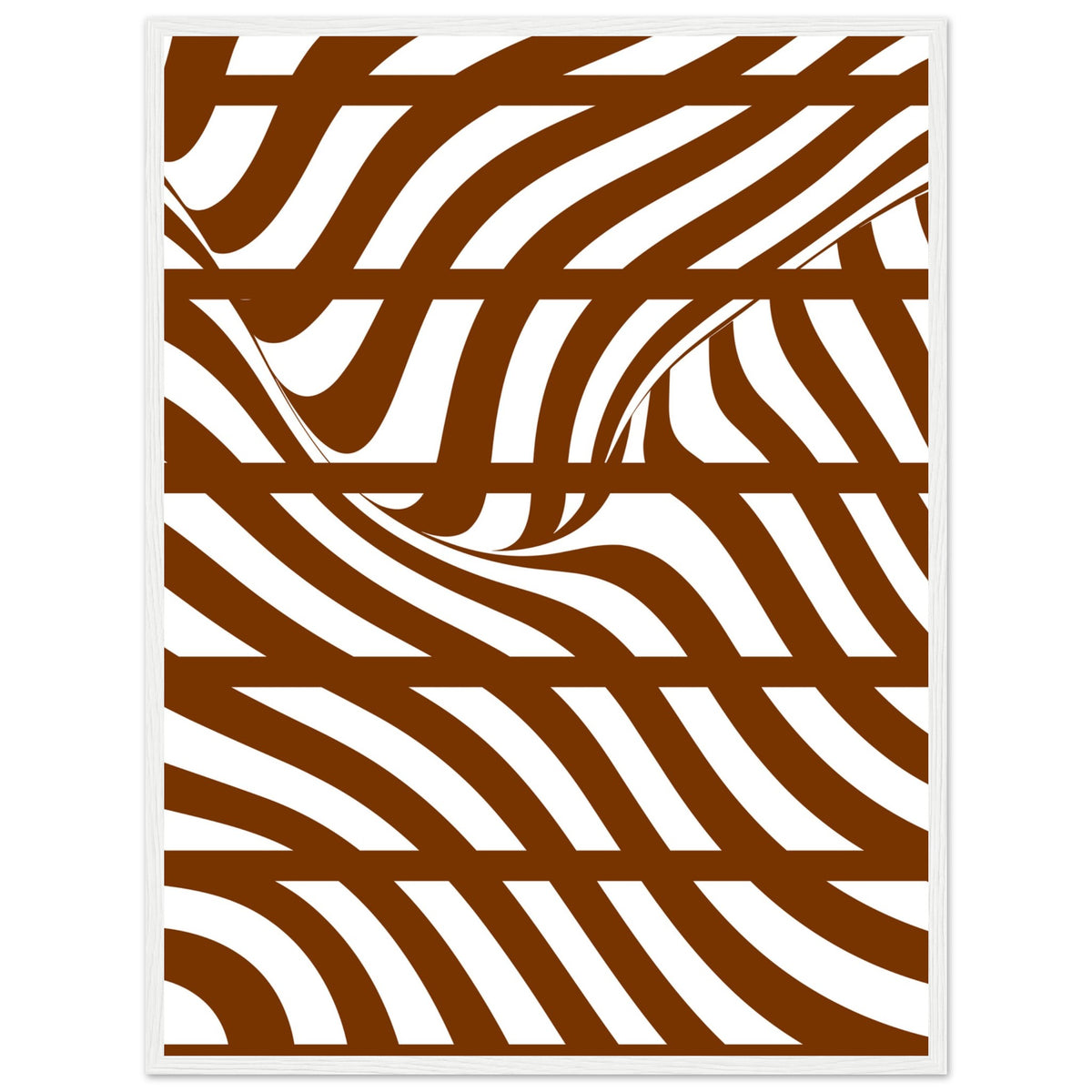 Flowing Lines - Contemporary Wall Art - 60x80 cm 24x32″ White frame - Wooden Framed Posters