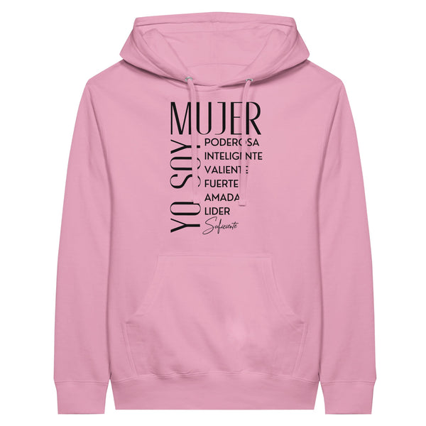 Empowerment in Every Stitch - Mujer Unisex Pullover Hoodie - Light Pink - Pullover Hoodies