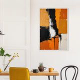 Striking Abstract Wall Art – Gift the Bold Harmony Poster - White frame - Wooden Framed Posters