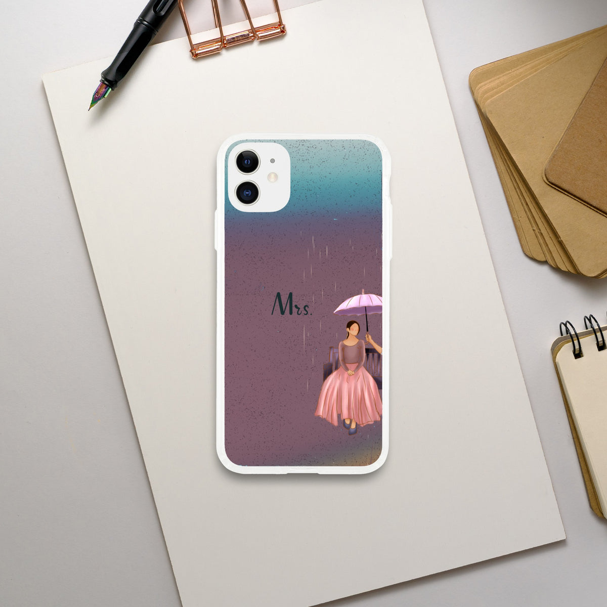 Rainy Romance - Mrs. & Mr. Matching Cases - iPhone 11 Special Case For Mrs - Tech Accessories