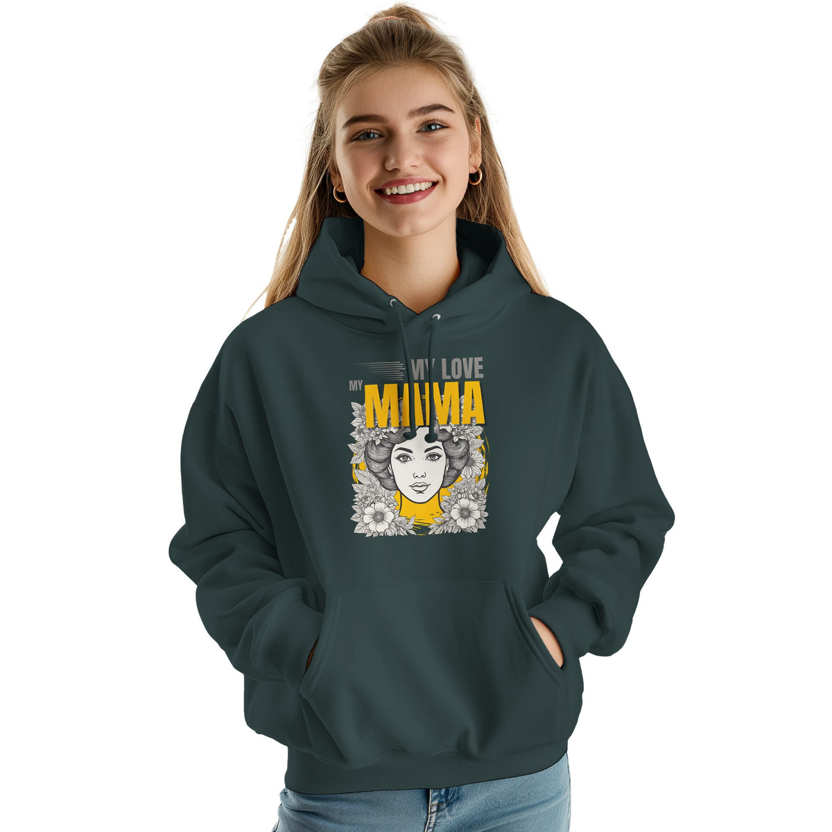 Mother's Embrace - Yellow and Black Tribute - Charcoal - Hoodies