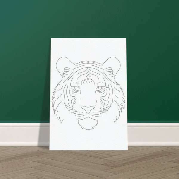 Silent Strength - Canvas Tiger Portrait - 70x100 cm 28x40″ - Canvas Prints